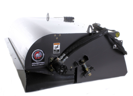 84" Wide Skid Steer Boxbroom Sweeper Attachment SE Series Poly|Wire Brush 15-25 gpm