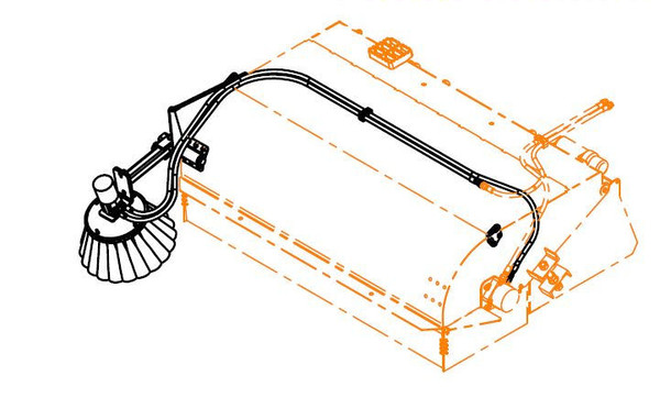 84" Wide Skid Steer Boxbroom Sweeper Attachment SE Series Poly|Wire Brush 15-25 gpm