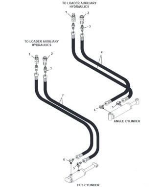 67" Wide Mini Skid Steer 6 Way Dozer Blade