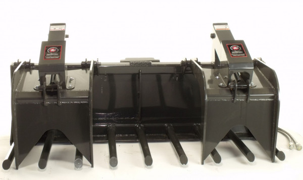 72" Wide Skid Steer Tine Grapple Bucket Attachment