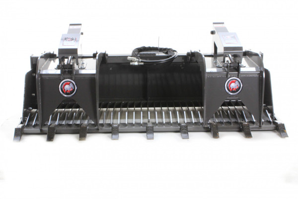 84" Wide Skid Steer Rock Grapple Bucket With Teeth
