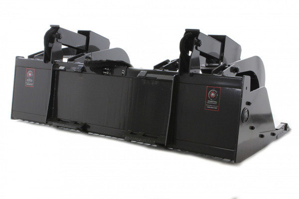 84" Wide Skid Steer Rock Grapple Bucket With Teeth