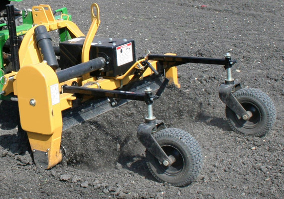 Tractor Power Rake Model T5 64" Wide 3 Point PTO Power Rake Manual Angle