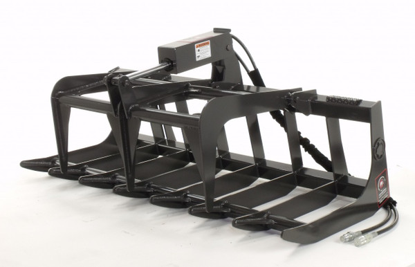60" Wide Skid Steer Root Grapple Attachment Economy Series (Single Tine)