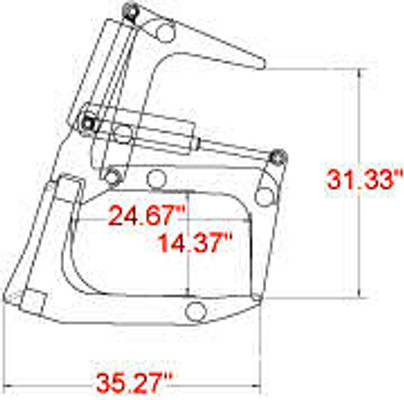 60" Wide Skid Steer Root Grapple Attachment Economy Series (Single Tine) 60" Wide Skid Steer Root Grapple Attachment Economy Series (Single Tine)
