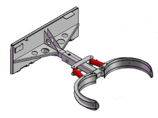 55 Gallon Skid Steer Barrel Grabber Attachment with Fixed Base