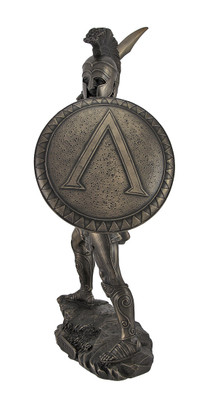 Spartan Warrior Statue With Sword Bronzed