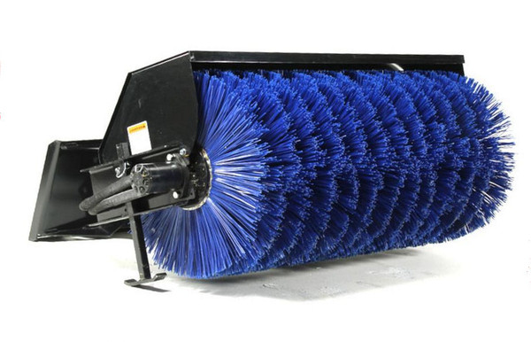 48" Wide Mini Skid Steer Manual Angle Broom With All Poly Brush (Industrial Series)