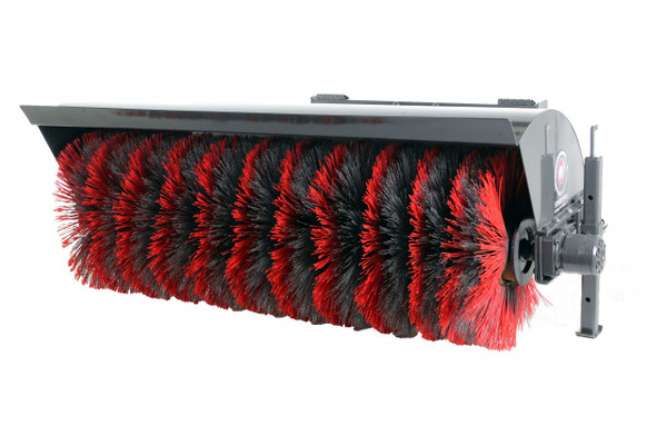 72" Wide Skid Steer Manual Angle Broom Attachment With All Wire Brushes 72" Wide Skid Steer Manual Angle Broom Attachment With All Wire Brushes