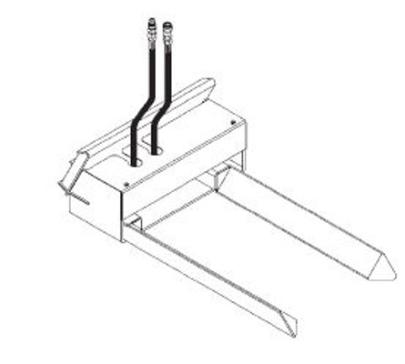Mini Skid Steer Hydraulic Tree Fork Attachment Mini Skid Steer Hydraulic Tree Fork Attachment