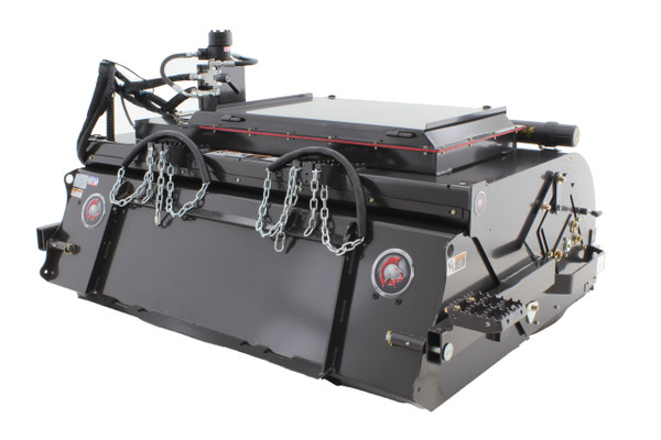 60" Wide Skid Steer Boxbroom Sweeper Attachment SEVS Series Poly|Wire Brush 15-25 gpm