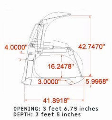 72" Wide Skid Steer Root Grapple Attachment (Industrial Series)