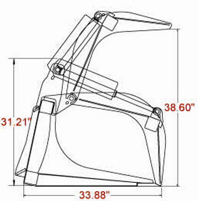 60" Skid Steer Grapple Bucket Attachment (Economy Series) 60" Skid Steer Grapple Bucket Attachment (Economy Series)
