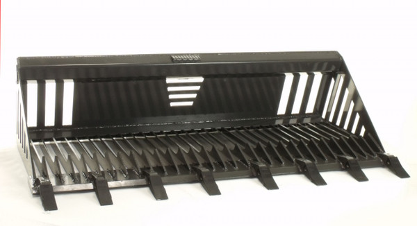 66" Wide Skid Steer Rock Bucket Attachment With Teeth