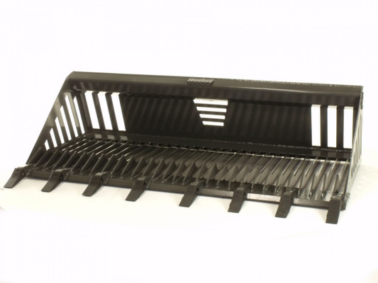 66" Wide Skid Steer Rock Bucket Attachment With Teeth