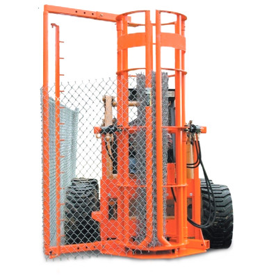 Skid Steer Fence Installer 24" Diameter for Chain Link Fence