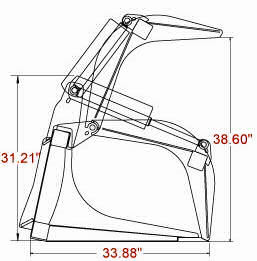 72" Wide Grapple Bucket Attachment (Professional Series)