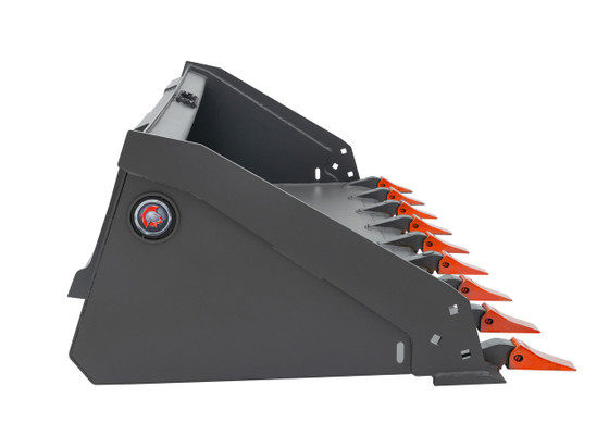 66" Wide Skid Steer Long Bottom Bucket With Teeth