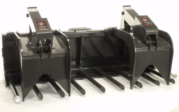 96" Wide Skid Steer Tine Grapple Bucket Attachment