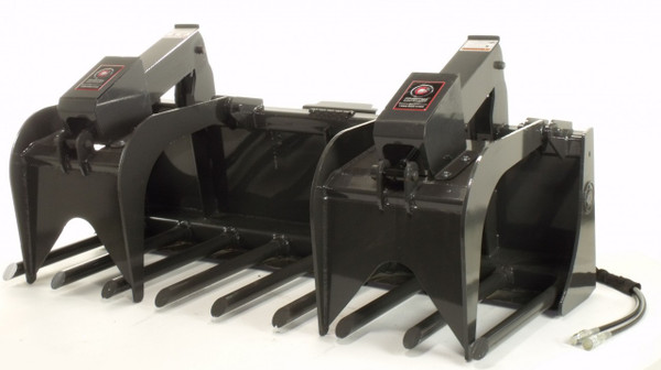 96" Wide Skid Steer Tine Grapple Bucket Attachment