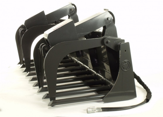 96" Wide Skid Steer Tine Grapple Bucket Attachment