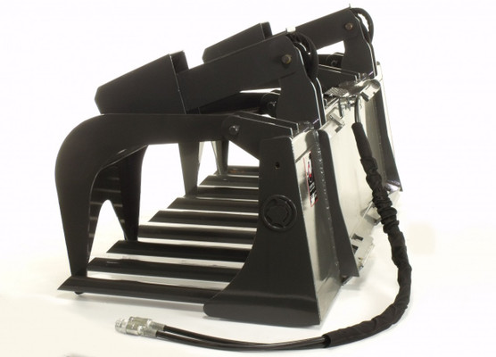 96" Wide Skid Steer Tine Grapple Bucket Attachment