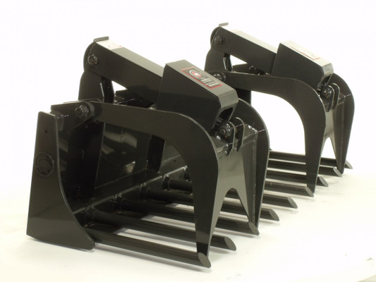96" Wide Skid Steer Tine Grapple Bucket Attachment