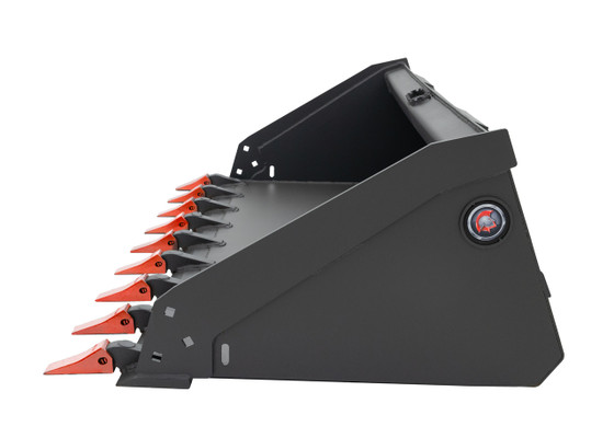 60" Wide Skid Steer Long Bottom Bucket With Teeth