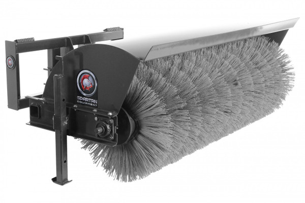 60" Wide Skid Steer Manual Angle Broom Attachment All Wire Brushes