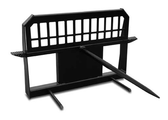 Skid Steer Bale Spear Attachment With High Back and Single Spear (Professional Series) Skid Steer Bale Spear Attachment With High Back and Single Spear (Professional Series)