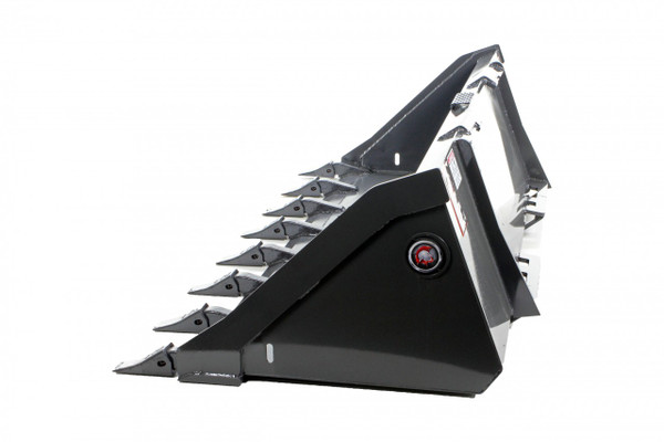 60" Wide Skid Steer Low Profile Bucket with Teeth