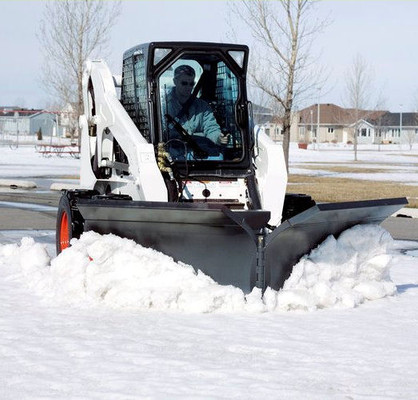 72" Wide Skid Steer 4 Way Snow/Dozer Blade V Style (Professional Series) 72" Wide Skid Steer 4 Way Snow/Dozer Blade V Style (Professional Series)