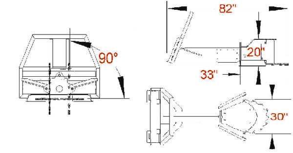 Skid Steer Tree Saw Attachment Manual Rotating Head 17-23 GPM Skid Steer Tree Saw Attachment Manual Rotating Head 17-23 GPM