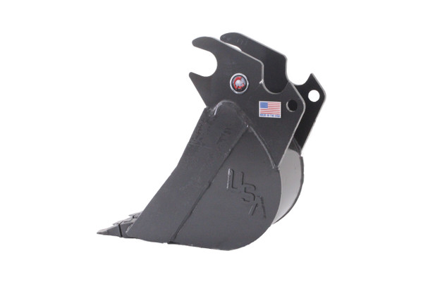 12" Wide Mini Excavator Tooth Bucket 10,000 lbs-14,000 lbs Machine
