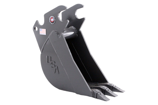 16" Wide Mini Excavator Tooth Bucket 10,000 lbs-14,000 lbs Machine