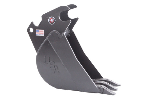 16" Wide Mini Excavator Tooth Bucket 10,000 lbs-14,000 lbs Machine