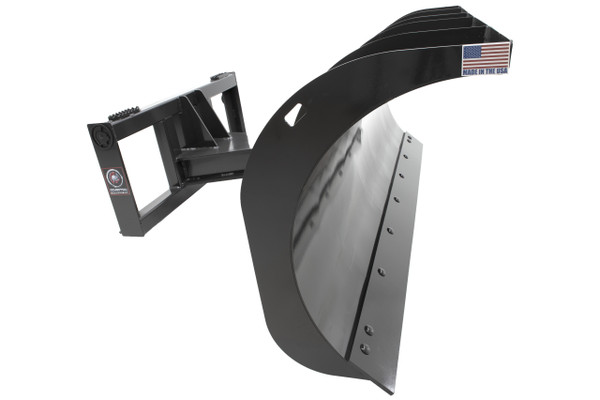 84" Wide Skid Steer Manual Angle Snow Blade With Curved Top (Economy Series) 84" Wide Skid Steer Manual Angle Snow Blade With Curved Top (Economy Series)