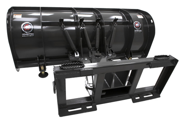 84" Wide Skid Steer Manual Angle Snow Blade With Curved Top (Economy Series) 84" Wide Skid Steer Manual Angle Snow Blade With Curved Top (Economy Series)