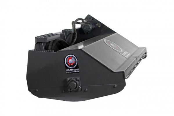 52" Wide Skid Steer Tiller Attachment With 6" Deep Tines (18-28) gpm