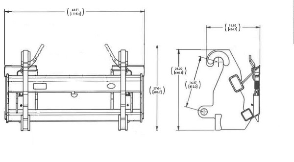 JRB 416 Mount to Universal Skid Steer Mounting