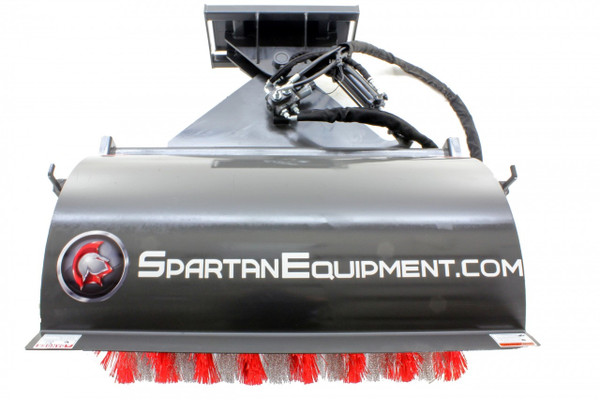 48" Wide Mini Skid Steer Manual Angle Broom With All Poly Brush (Professional Series)