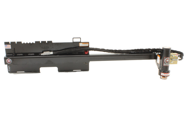 Skid Steer T Post Driver Attachment With Extendable Off Set Mount