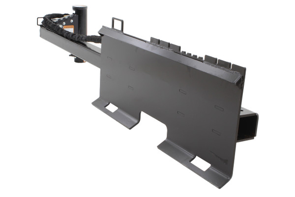 Skid Steer T Post Driver Attachment With Extendable Off Set Mount