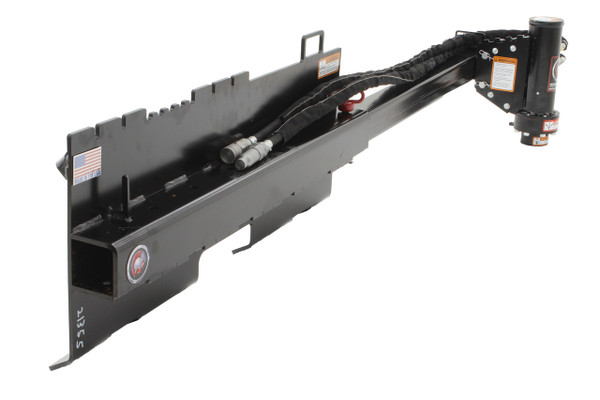 Skid Steer T Post Driver Attachment With Extendable Off Set Mount