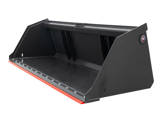 66" Wide Skid Steer Snow & Litter Bucket With Bolt on Edge