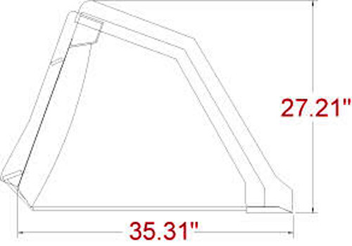 102" Wide Skid Steer Snow & Litter Bucket With Bolt on Edge