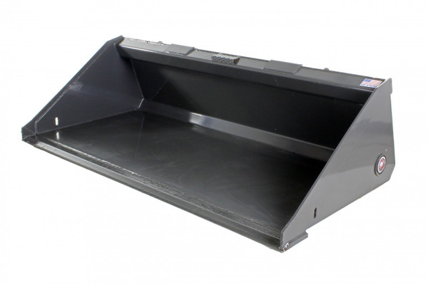 60" Wide Skid Steer Long Bottom Bucket With Bolt on Edge
