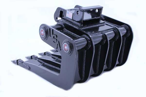 36" Wide Mini Excavator Concrete Slab Grab Bucket With Teeth 6,000 lbs-10,000 lbs Machine