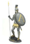 Spartan Warrior Statue With Spear Pewter