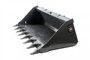 84" Wide Skid Steer Low Profile Bucket with Teeth